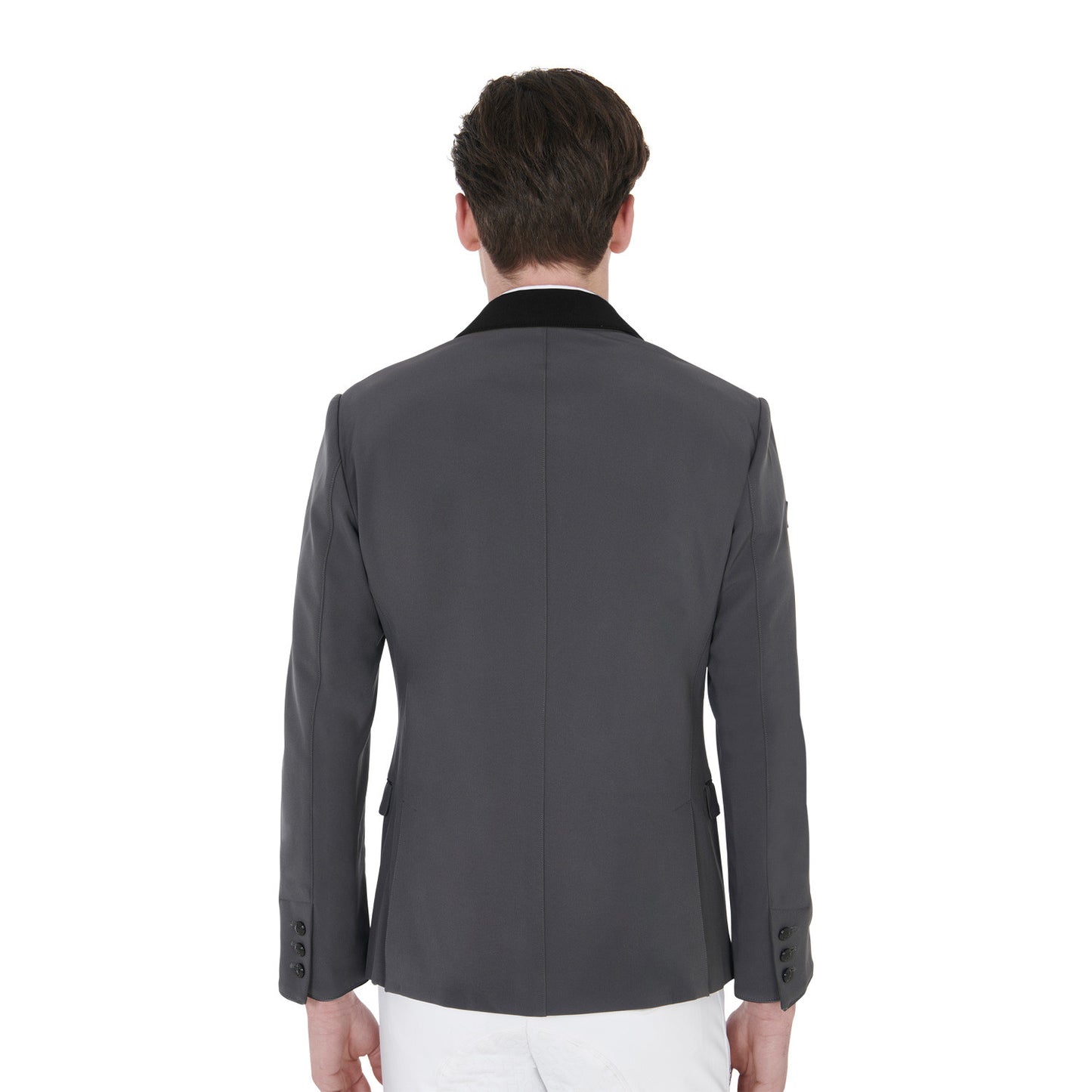 Chaqueta de hombre de concurso de tres botones Equestro - Grey/Black
