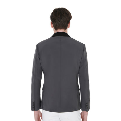 Chaqueta de hombre de concurso de tres botones Equestro - Grey/Black