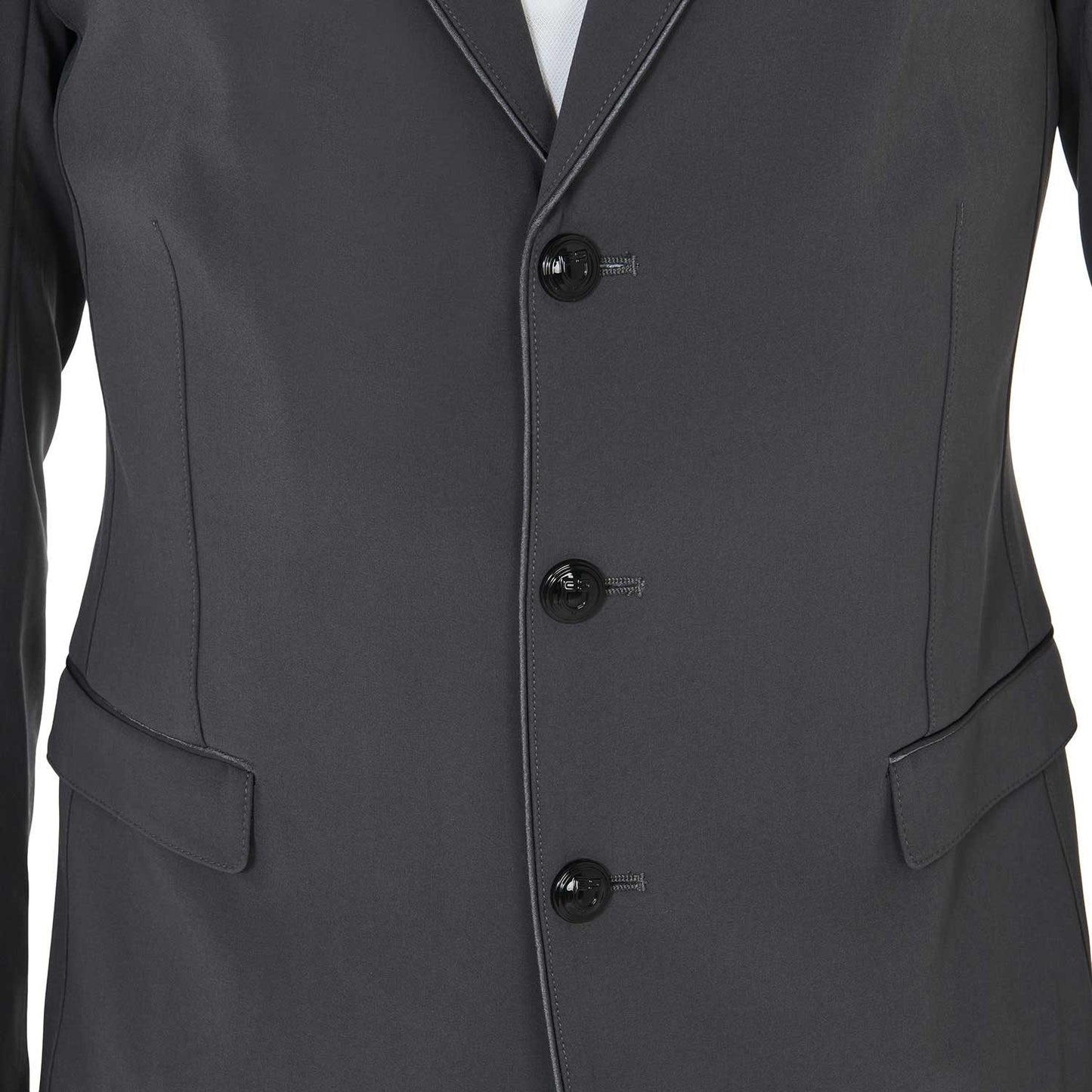 Chaqueta de hombre de concurso de tres botones Equestro - Grey/Black