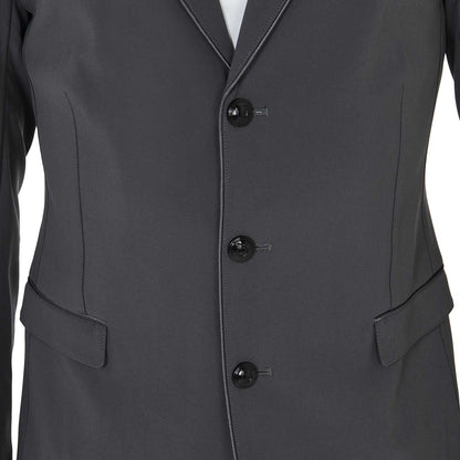 Chaqueta de hombre de concurso de tres botones Equestro - Grey/Black