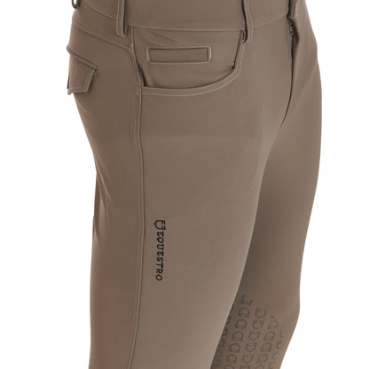 Pantalones de hombre slim fit grip con logo Equestro - Walnut
