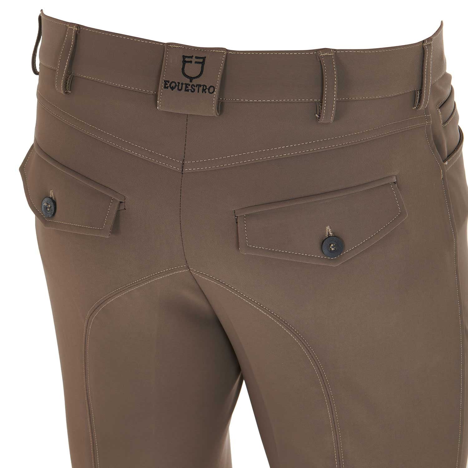 Pantalones de hombre slim fit grip con logo Equestro - Walnut
