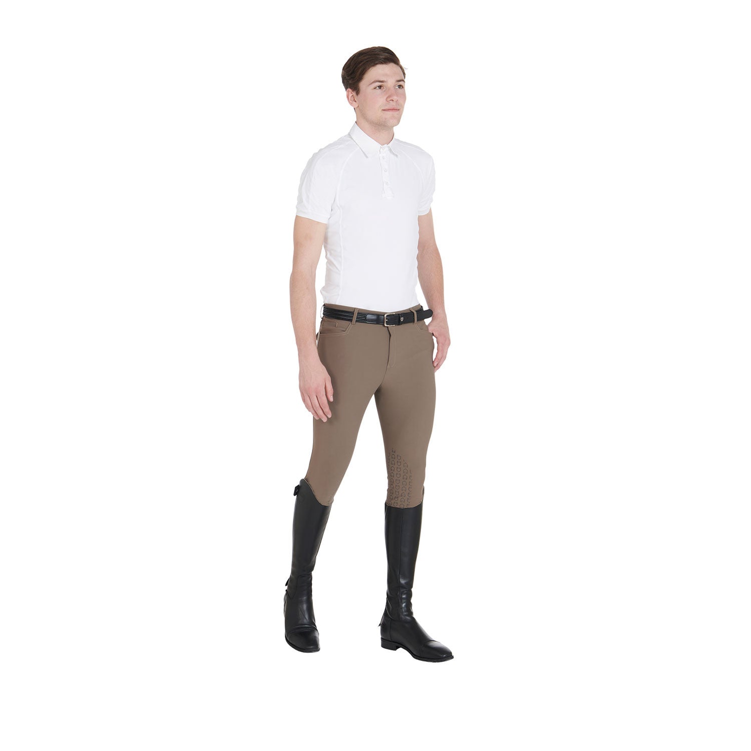 Pantalones de hombre slim fit grip con logo Equestro - Walnut