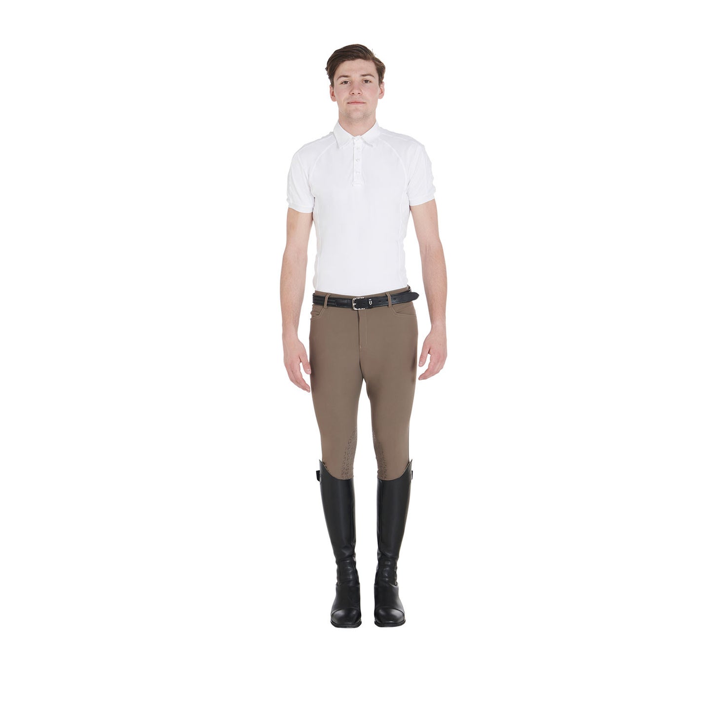 Pantalones de hombre slim fit grip con logo Equestro - Walnut