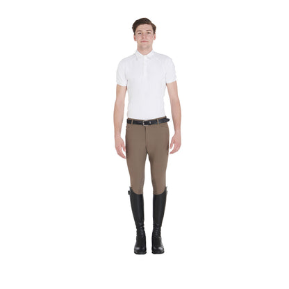 Pantalones de hombre slim fit grip con logo Equestro - Walnut