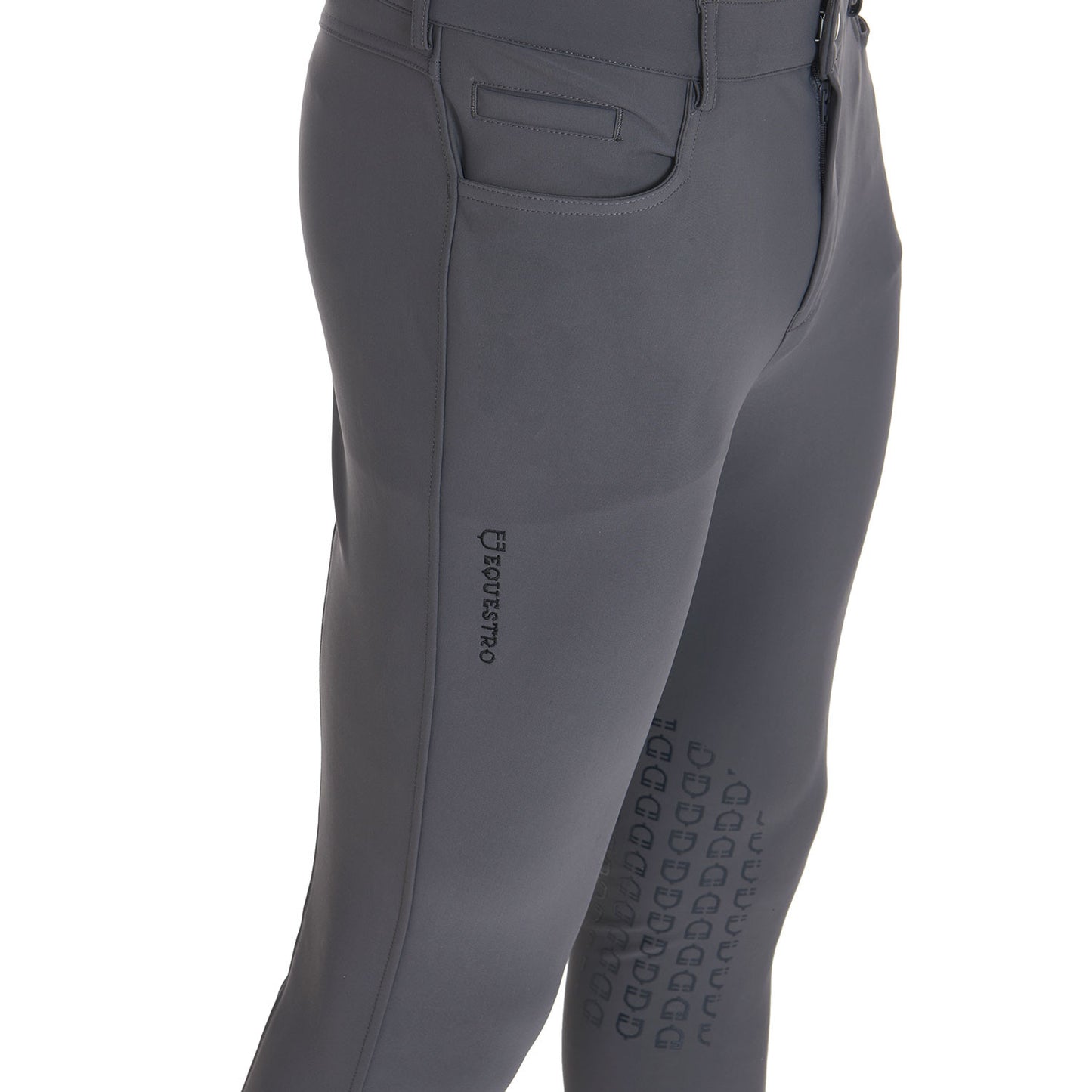 Pantalones de hombre slim fit grip con logo Equestro - Asphalt