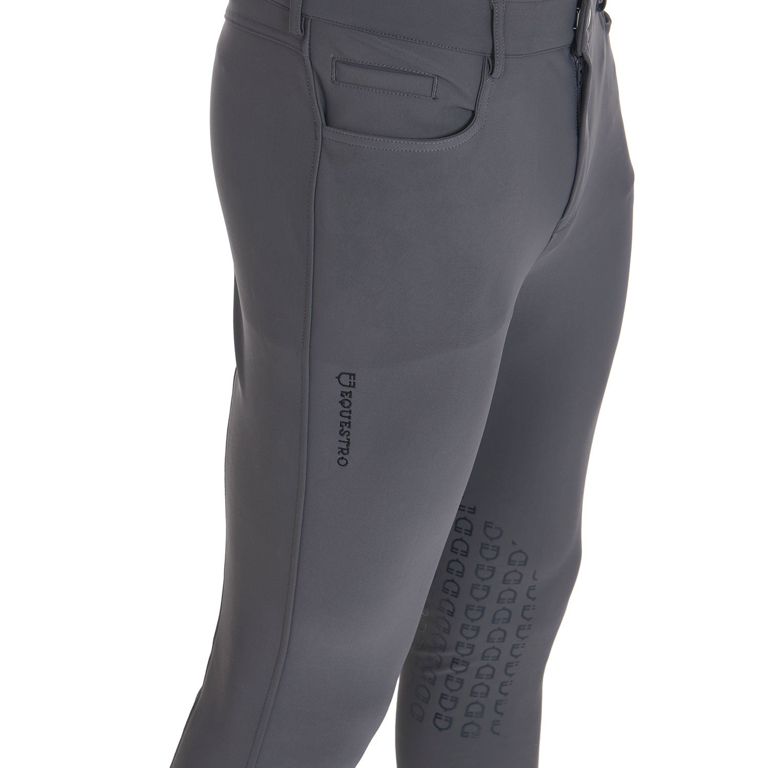 Pantalones de hombre slim fit grip con logo Equestro - Asphalt