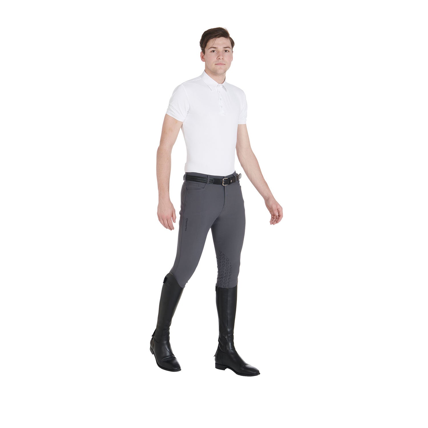 Pantalones de hombre slim fit grip con logo Equestro - Asphalt