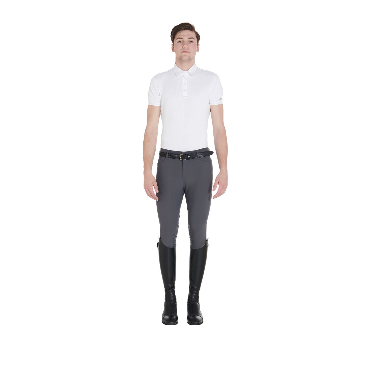 Pantalones de hombre slim fit grip con logo Equestro - Asphalt