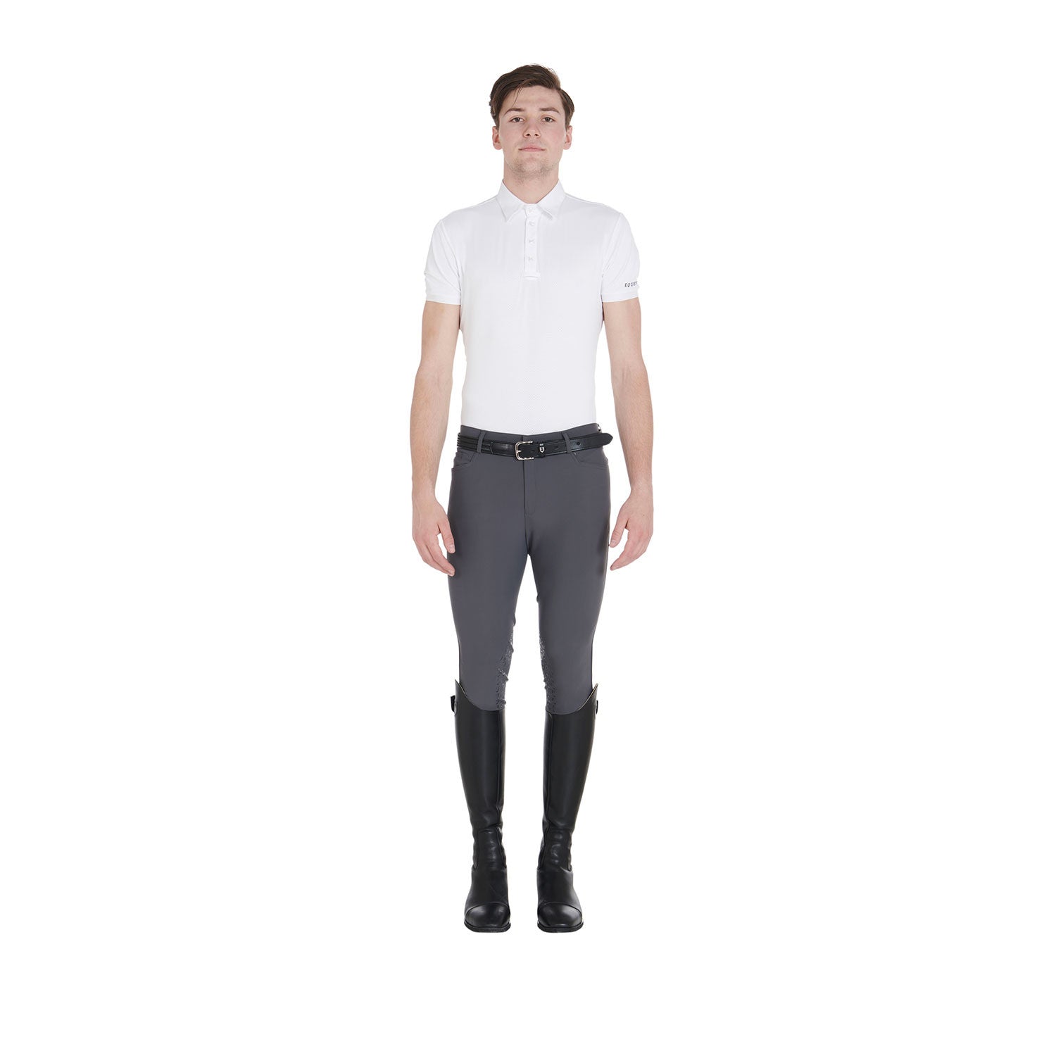 Pantalones de hombre slim fit grip con logo Equestro - Asphalt