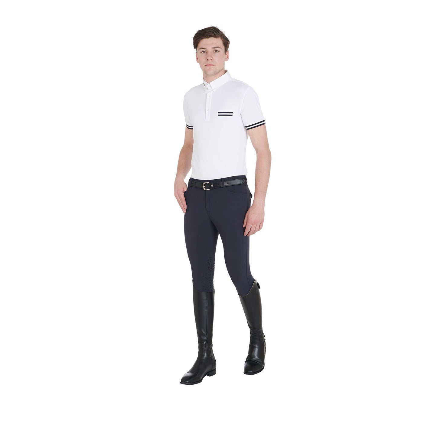 Pantalones de hombre slim fit grip con logo Equestro - Navy Blazer
