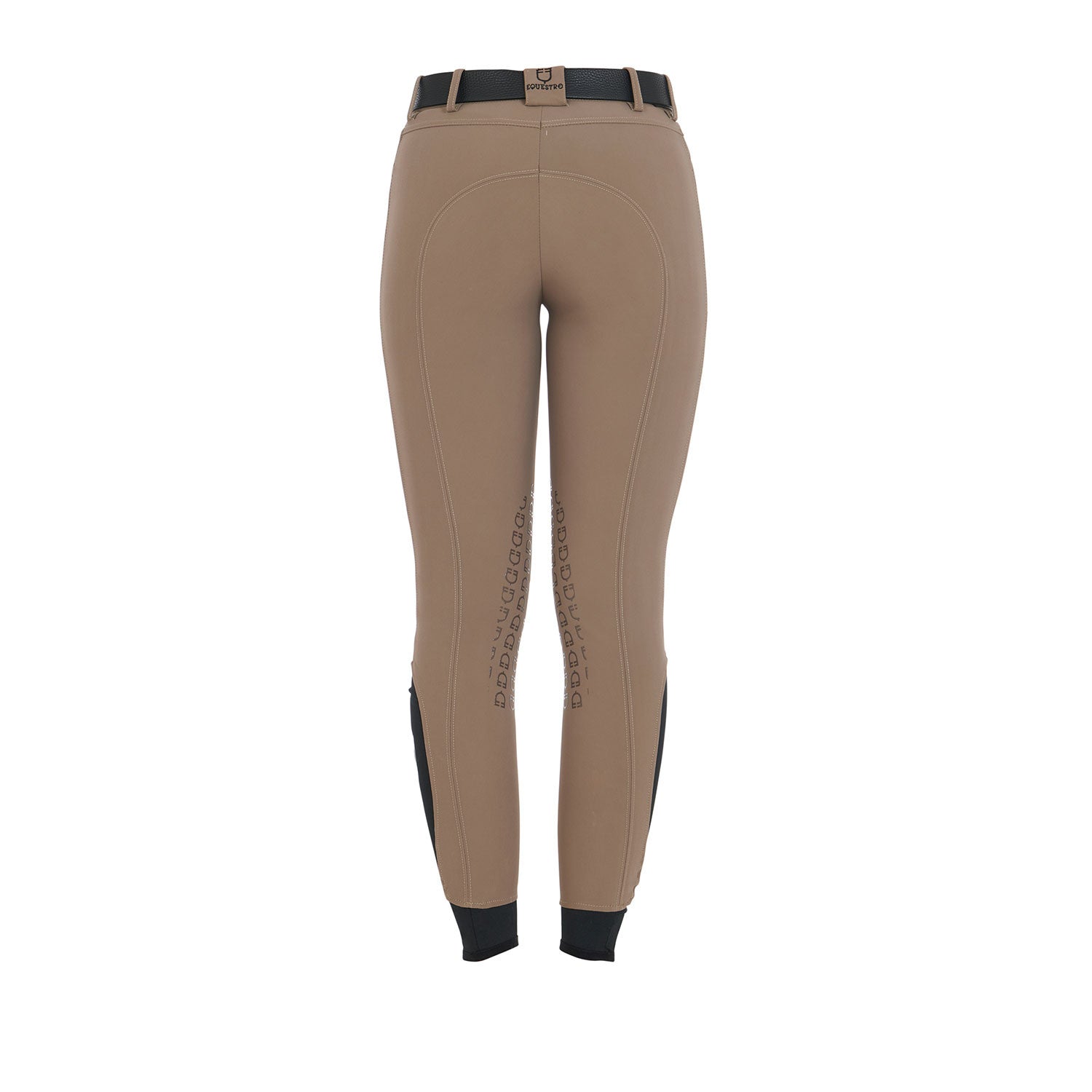 Pantalones de mujer slim fit grip con logo Equestro - Walnut