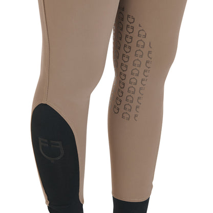 Pantalones de mujer slim fit grip con logo Equestro - Walnut