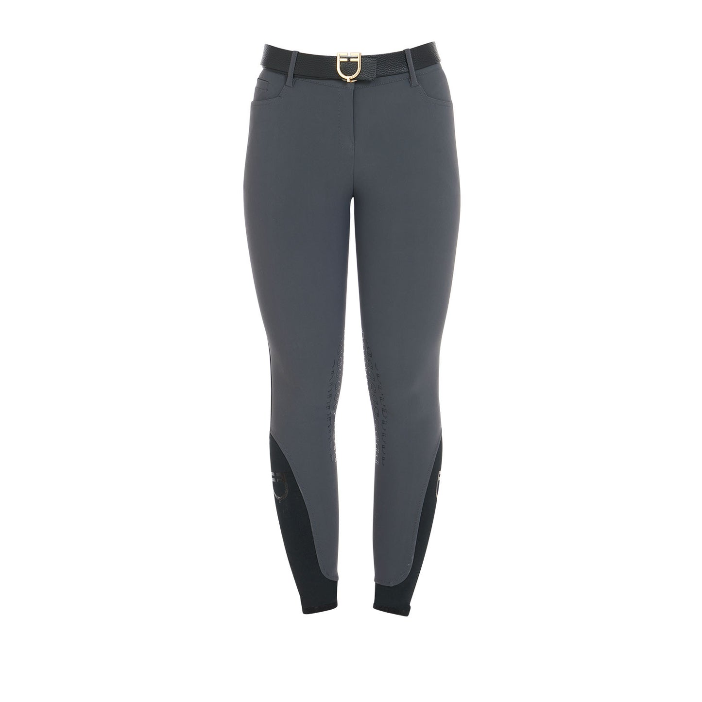 Pantalones de mujer slim fit grip con logo Equestro - Asphalt