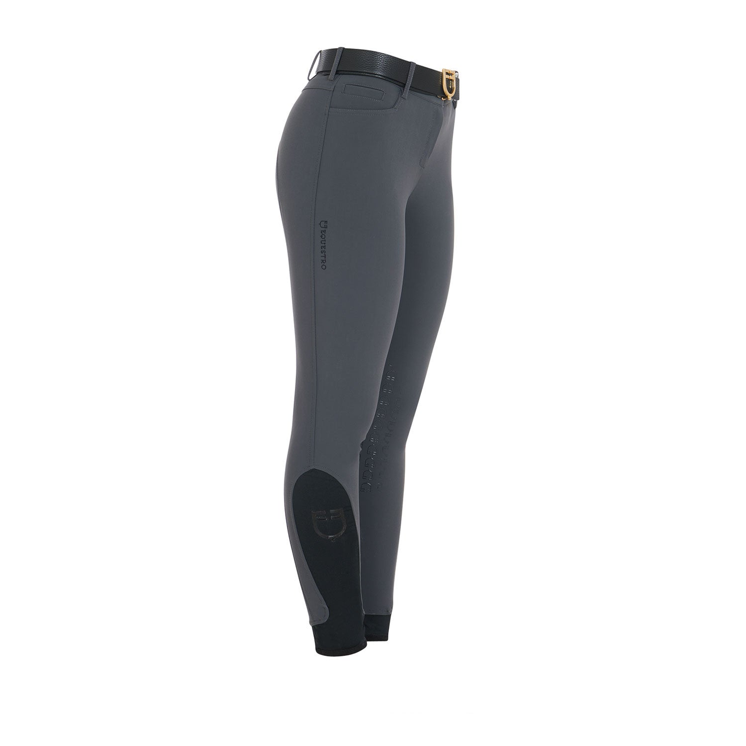 Pantalones de mujer slim fit grip con logo Equestro - Asphalt