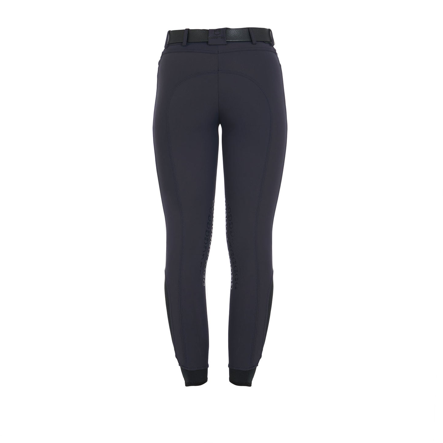Pantalones de mujer slim fit grip con logo Equestro - Azul marino