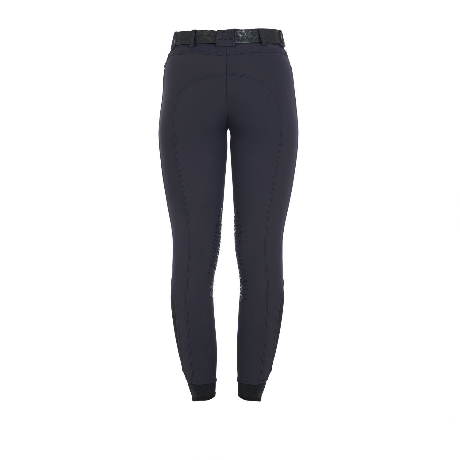 Pantalones de mujer slim fit grip con logo Equestro - Azul marino