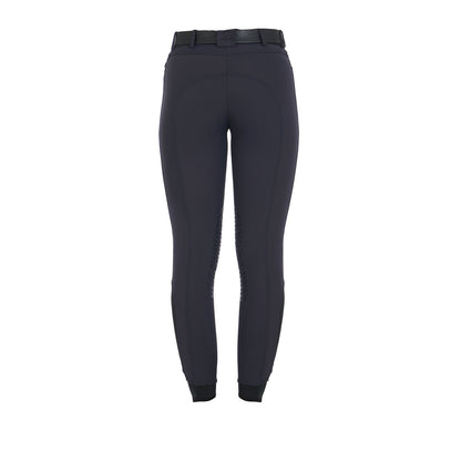 Pantalones de mujer slim fit grip con logo Equestro - Azul marino