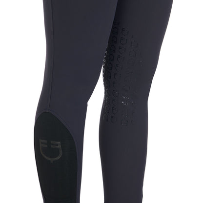 Pantalones de mujer slim fit grip con logo Equestro - Azul marino