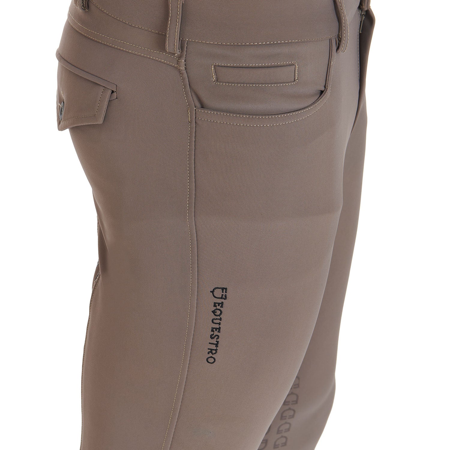 Pantalones de hombre slim fit full grip Equestro - Walnut