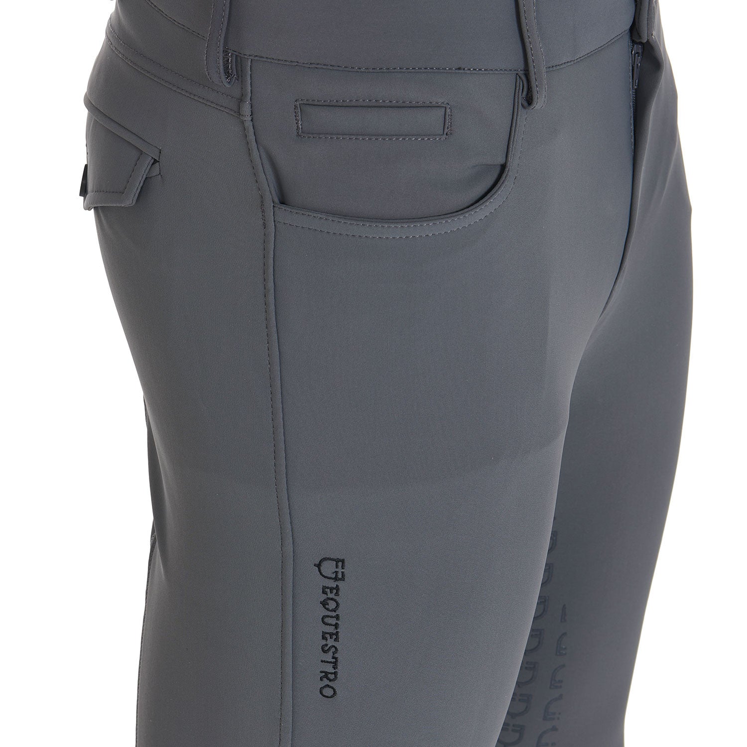 Pantalones de hombre slim fit full grip Equestro - Asphalt