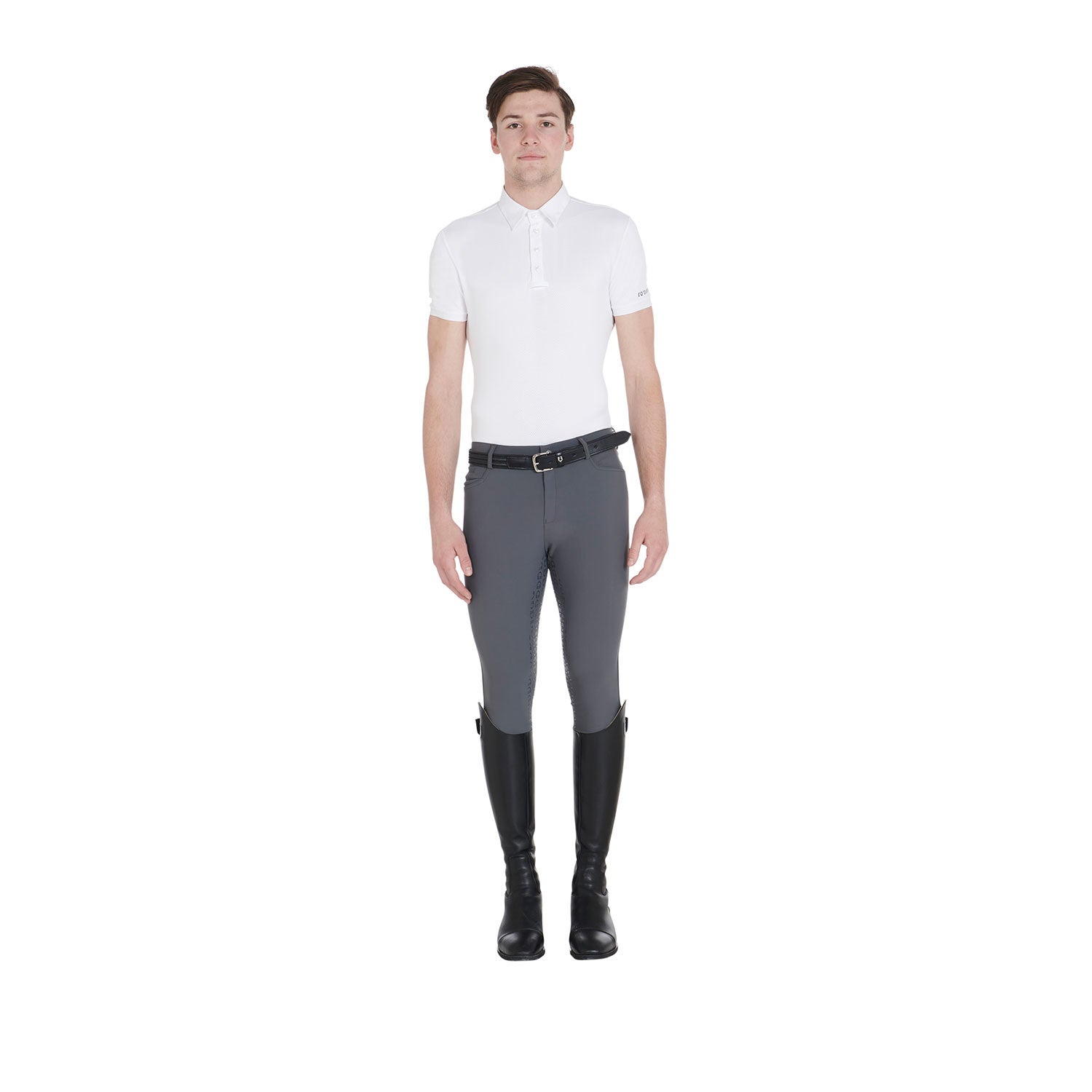 Pantalones de hombre slim fit full grip Equestro - Asphalt