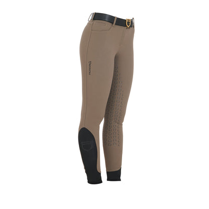 Pantalones de mujer slim fit full grip Equestro - Walnut