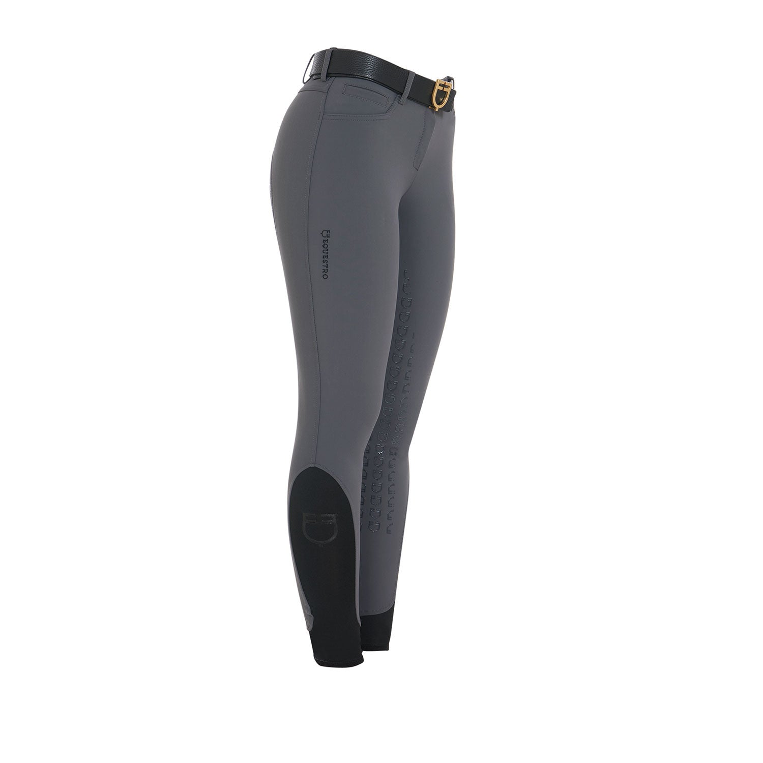 Pantalones de mujer slim fit full grip Equestro - Asphalt