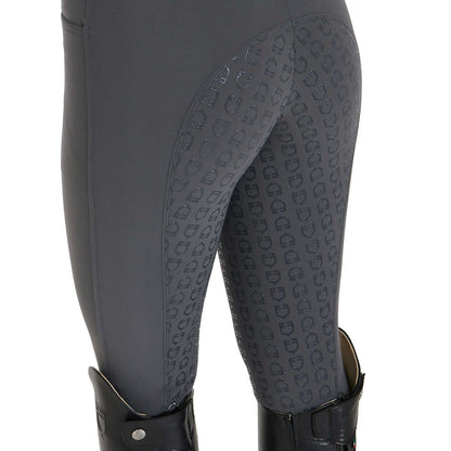 Pantalones de mujer slim fit full grip Equestro - Asphalt