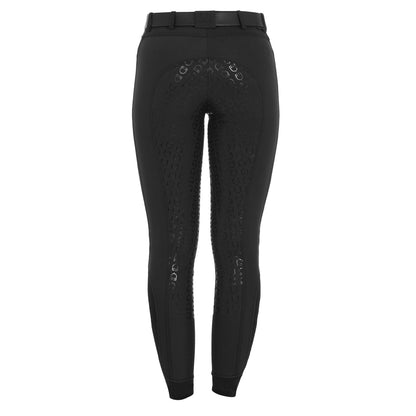 Pantalones de mujer slim fit full grip Equestro - Negro