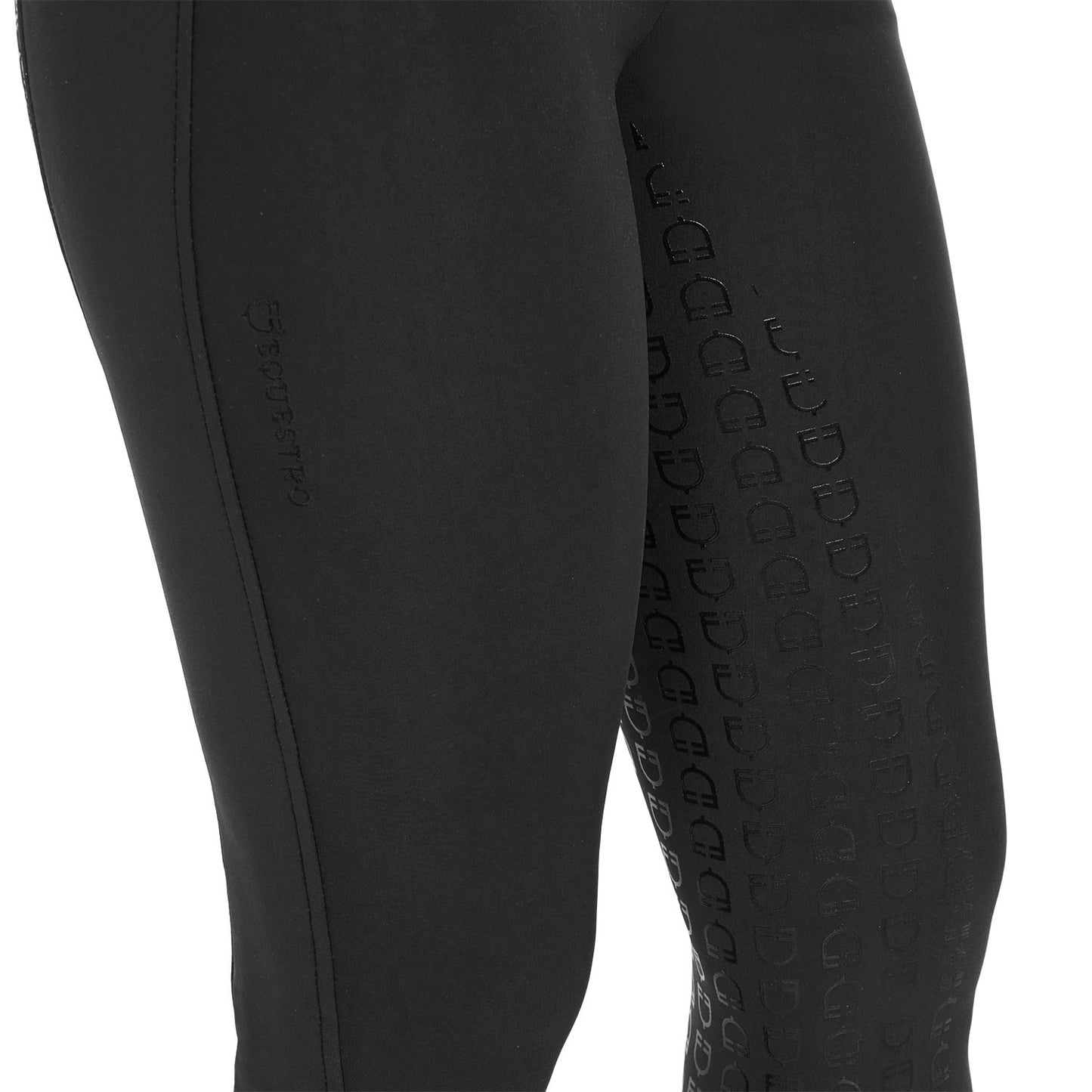 Pantalones de mujer slim fit full grip Equestro - Negro