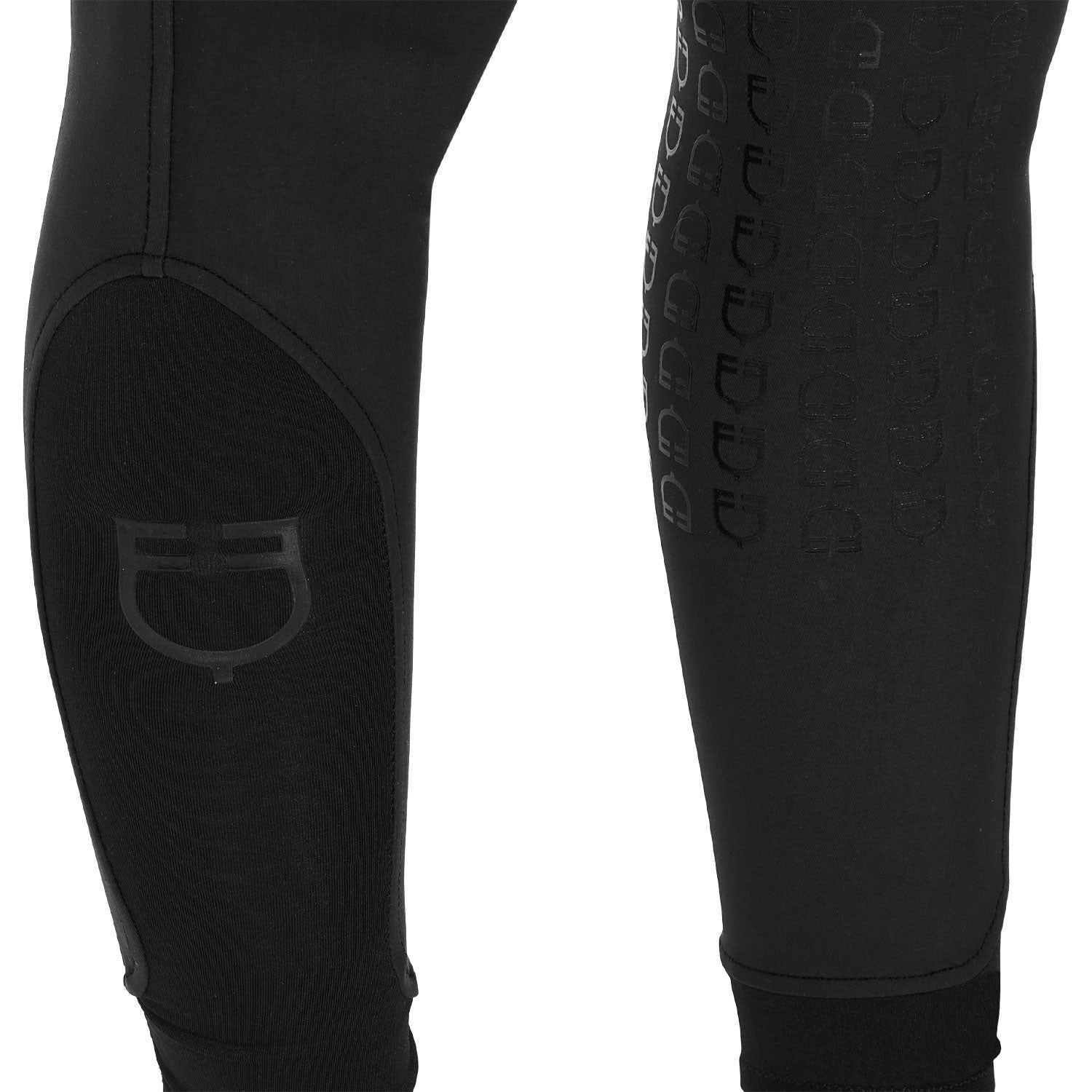 Pantalones de mujer slim fit full grip Equestro - Negro