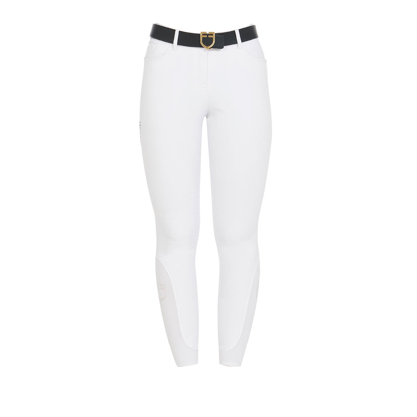 Pantalones de mujer slim fit full grip Equestro - Blanco
