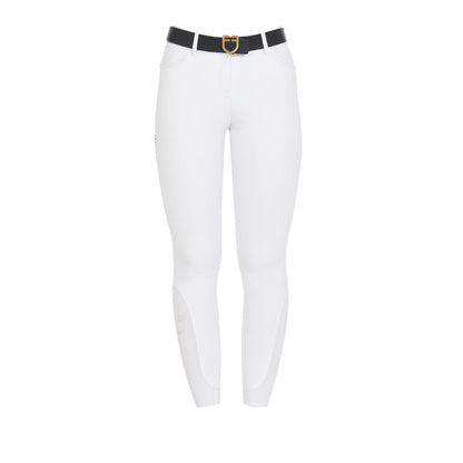 Pantalones de mujer slim fit full grip Equestro - Blanco