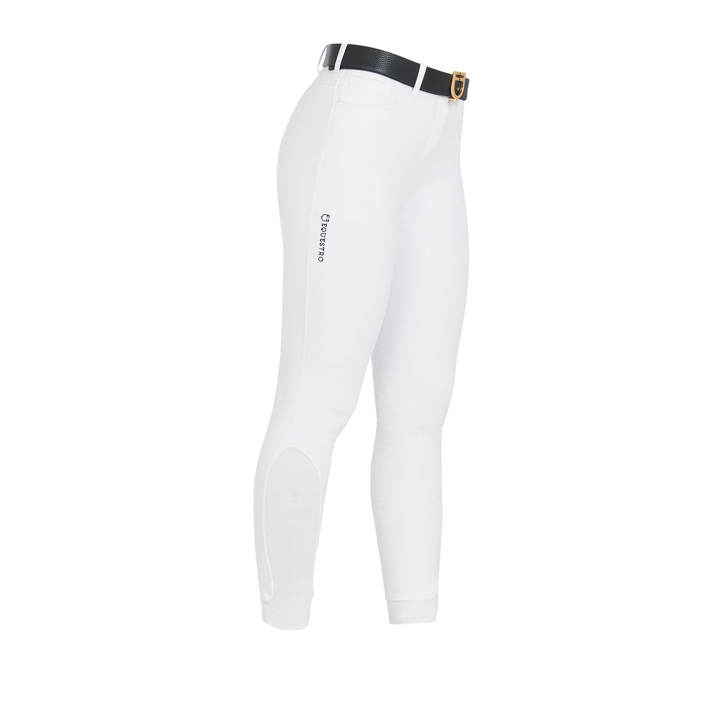 Pantalones de mujer slim fit full grip Equestro - Blanco