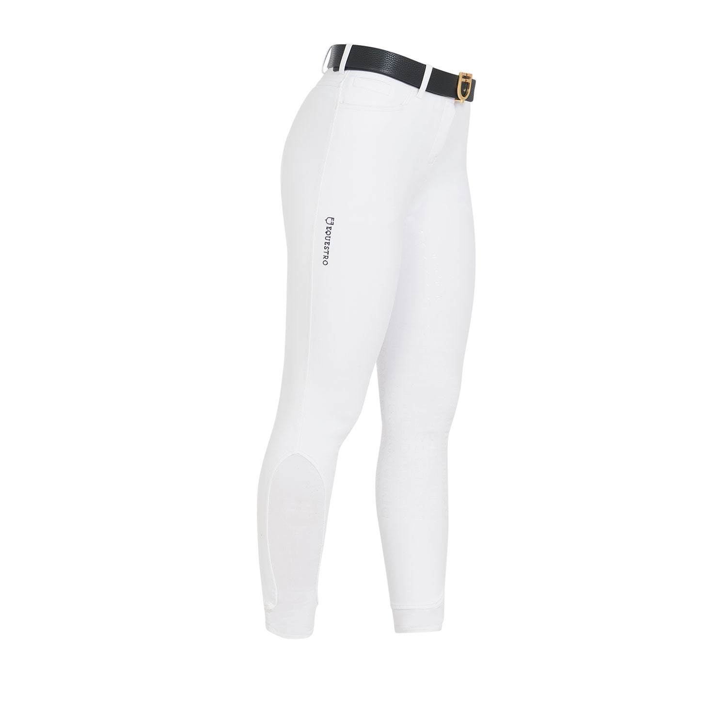 Pantalones de mujer slim fit full grip Equestro - Blanco