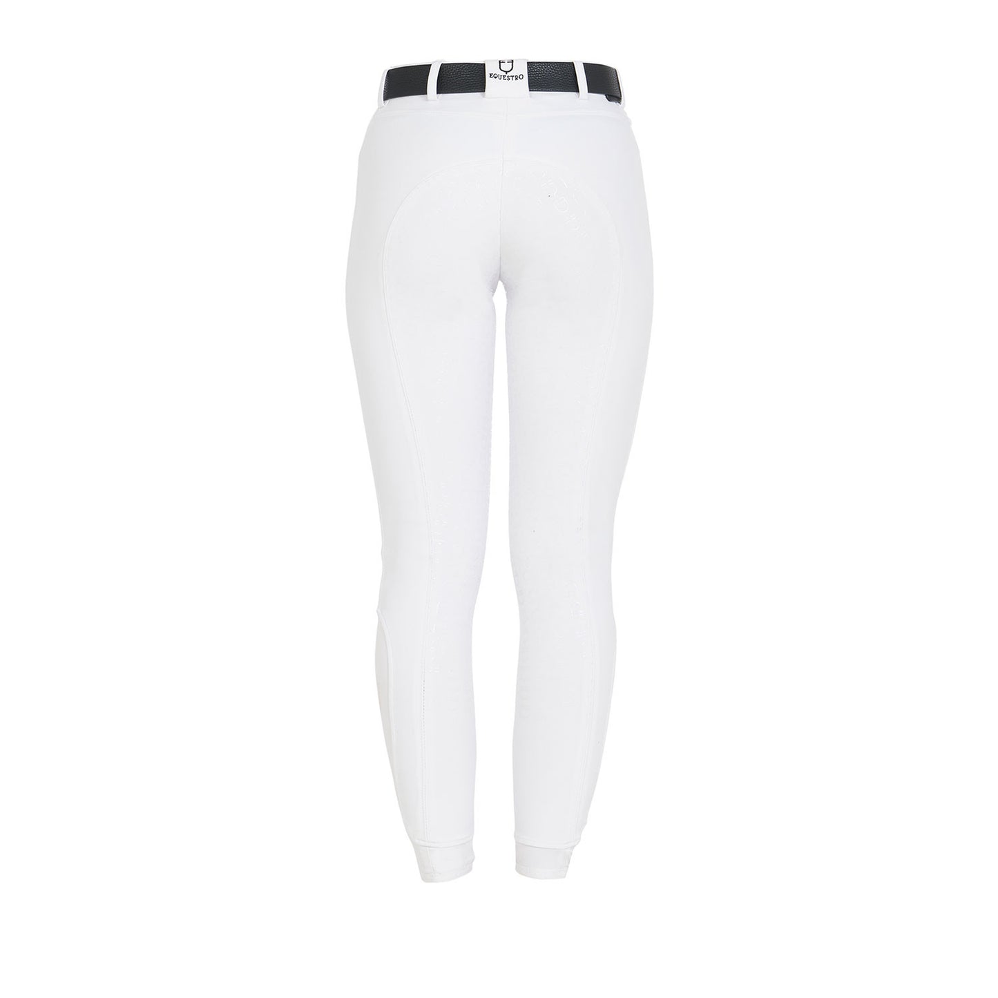 Pantalones de mujer slim fit full grip Equestro - Blanco