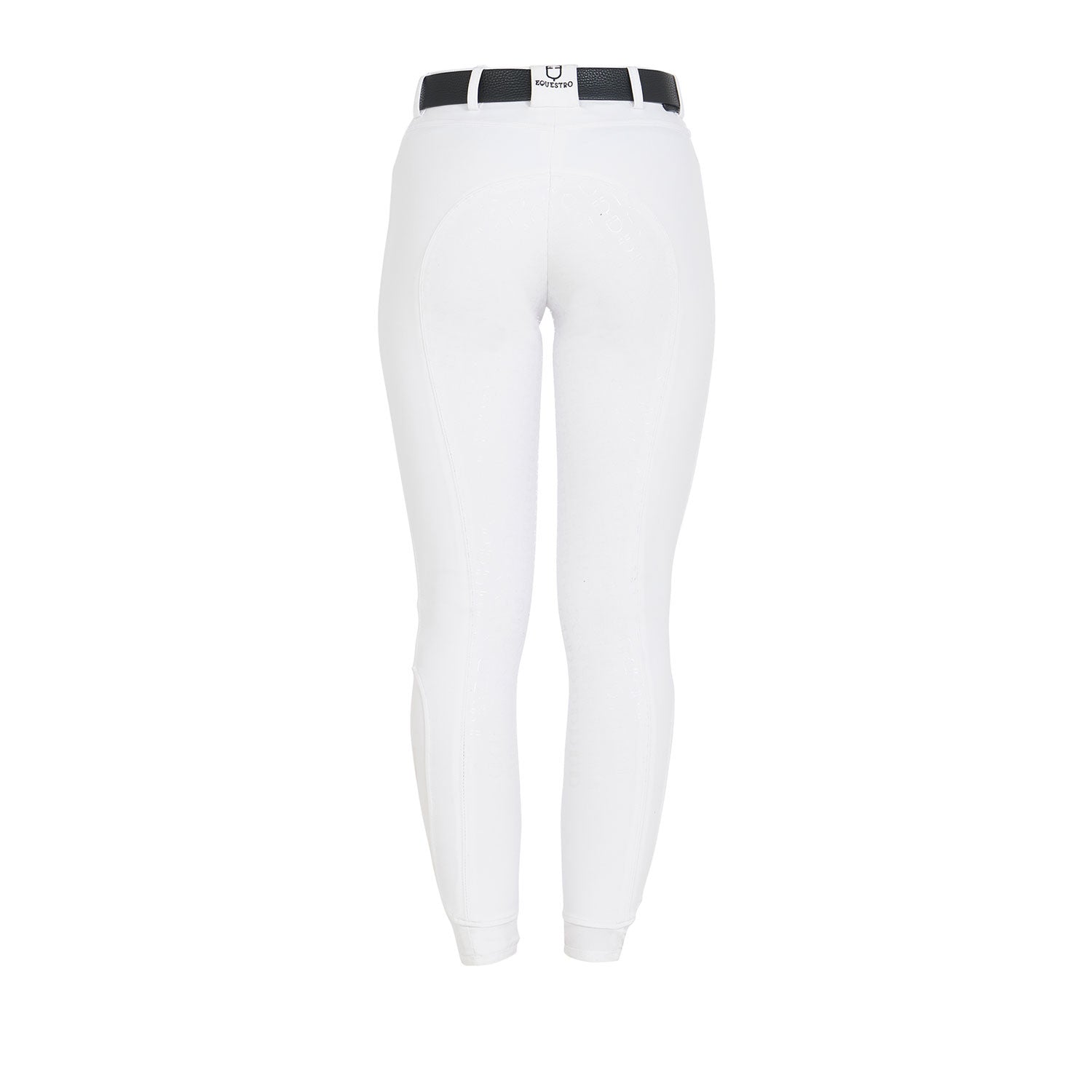 Pantalones de mujer slim fit full grip Equestro - Blanco