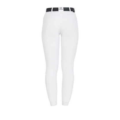 Pantalones de mujer slim fit full grip Equestro - Blanco