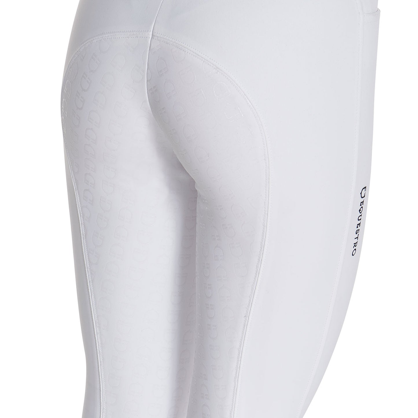 Pantalones de mujer slim fit full grip Equestro - Blanco