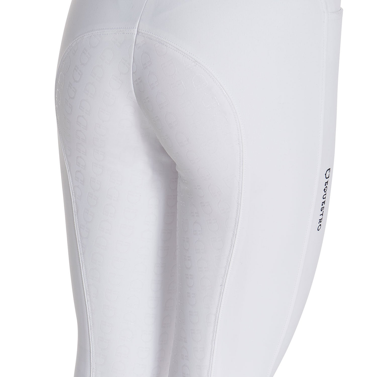 Pantalones de mujer slim fit full grip Equestro - Blanco