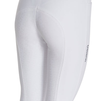 Pantalones de mujer slim fit full grip Equestro - Blanco