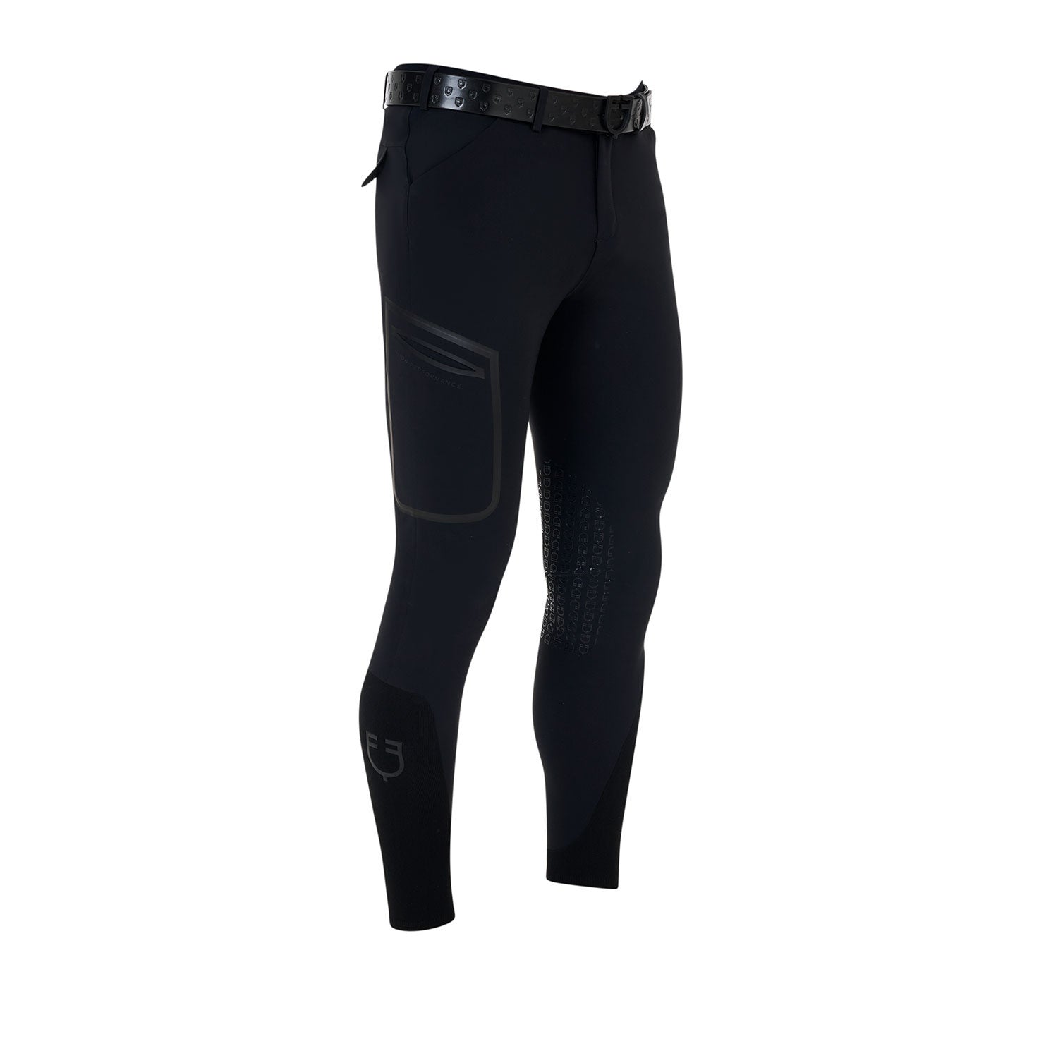 Pantalón slim fit hombre Equestro Ridertechnology costuras termoselladas - Negro
