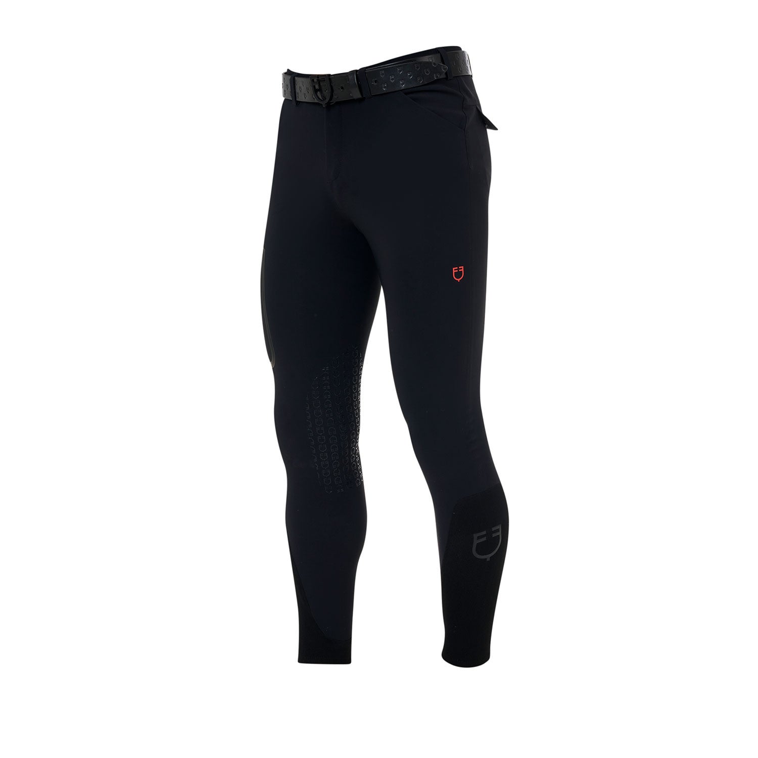 Pantalón slim fit hombre Equestro Ridertechnology costuras termoselladas - Negro