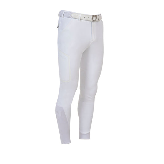 Pantalón slim fit hombre Equestro Ridertechnology costuras termoselladas - Blanco