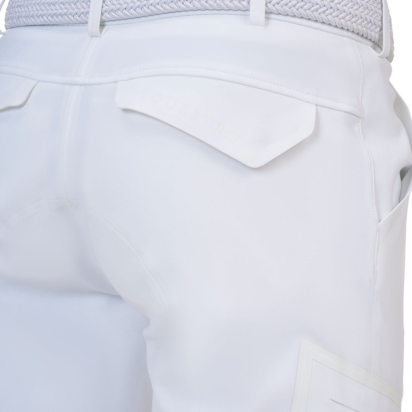 Pantalón slim fit hombre Equestro Ridertechnology costuras termoselladas - Blanco