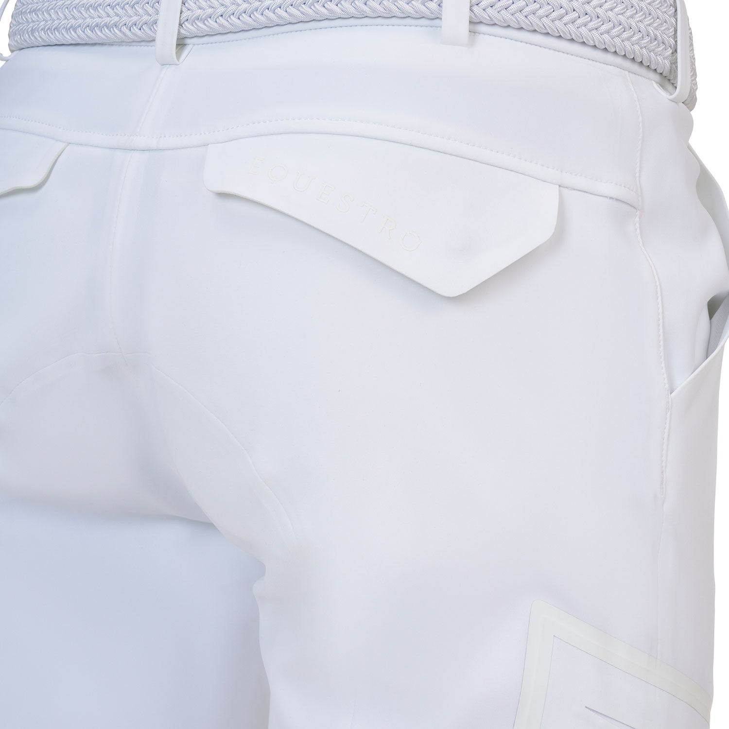 Pantalón slim fit hombre Equestro Ridertechnology costuras termoselladas - Blanco