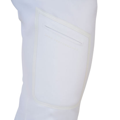 Pantalón slim fit hombre Equestro Ridertechnology costuras termoselladas - Blanco