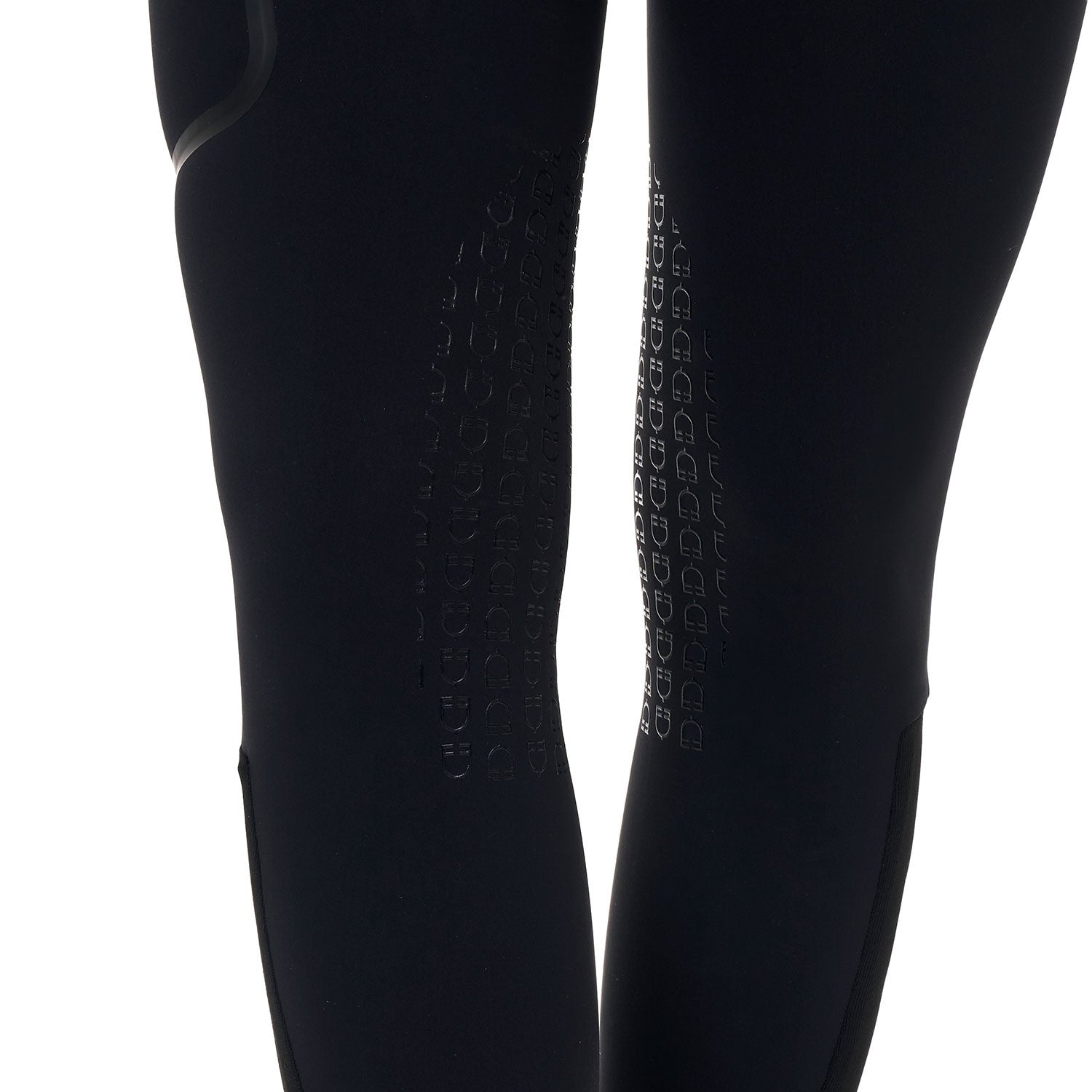 Pantalón slim fit mujer Equestro Ridertechnology costuras termoselladas - Negro