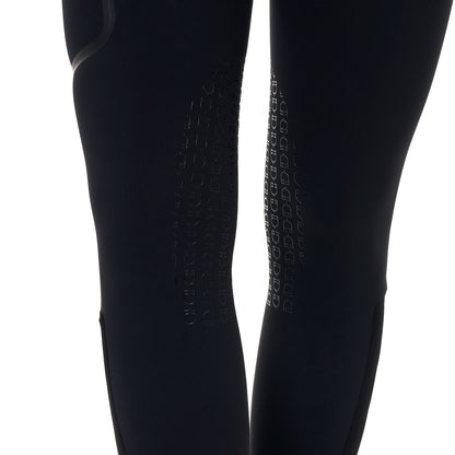 Pantalón slim fit mujer Equestro Ridertechnology costuras termoselladas - Negro